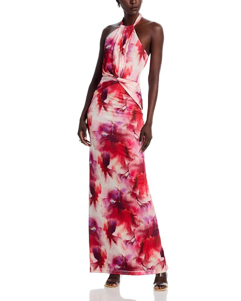 Black Halo Fina Halter Gown 1