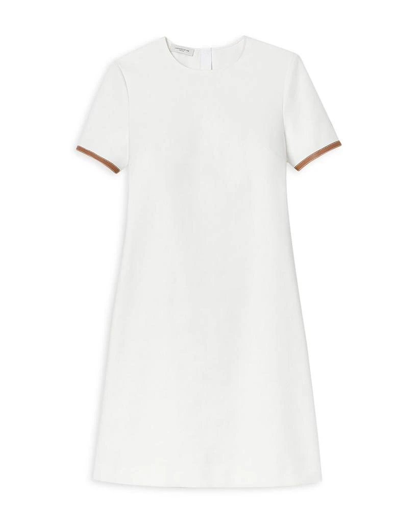 Lafayette 148 New York Leather Trim Dress 4
