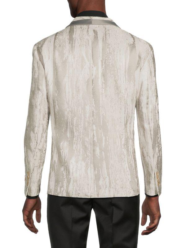 Tallia Jacquard Shawl Lapel Slim-Fit Blazer