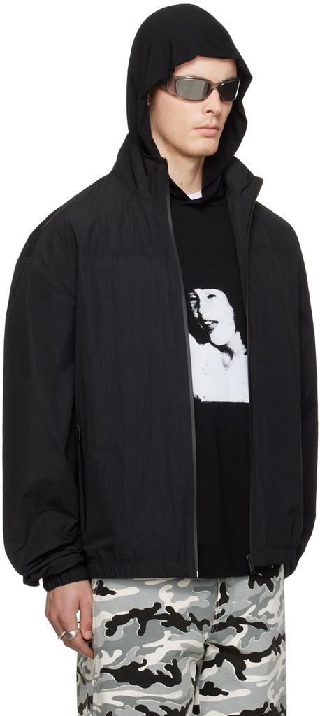 週末限定価格！transport　track jacket　black Black Nylon Track Jacket – On Sale Now with Up to 72% Off