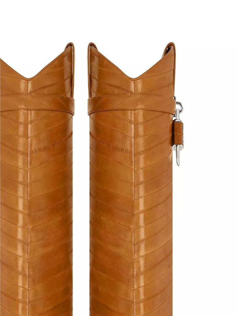 Givenchy Shark Lock Cowboy Boots In Eel 5