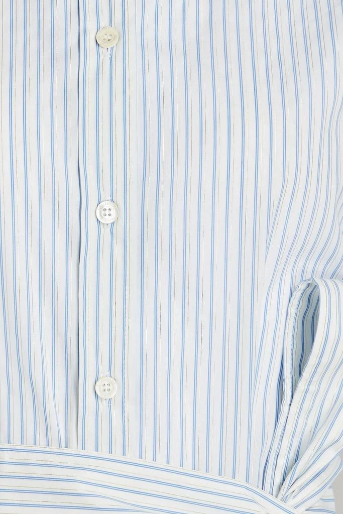 Boutique Moschino Belted striped cotton-blend poplin shirt 4