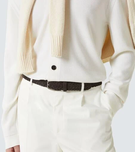 Zegna Braided leather belt 3