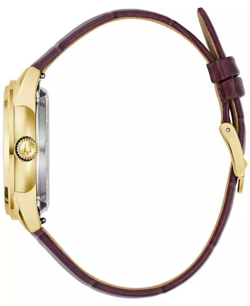 Bulova Women's Sutton Automatic Brown Leather Strap Watch 34.5mm 2