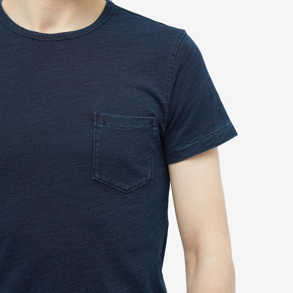 【RRL】INDIGO COTTON CREWNECK T-SHIRT RRL RALPH LAUREN men's indigo crew neck T-shirt size M