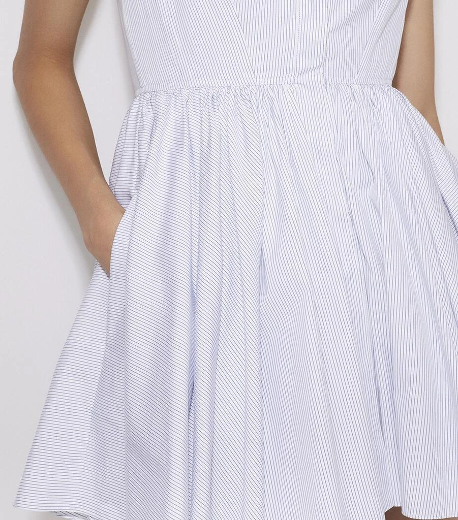 Alaïa Poplin Striped Skater Mini Dress 5