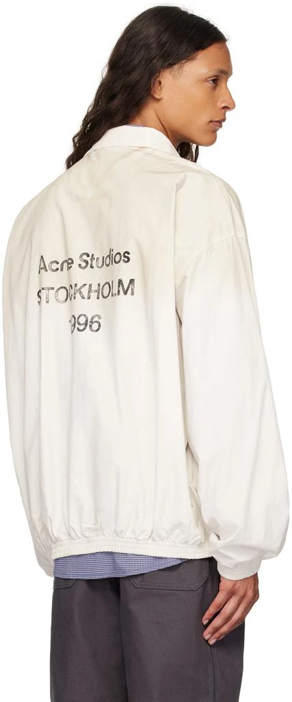 Acne Studios Off-White Printed Logo Zipper Jacket 3