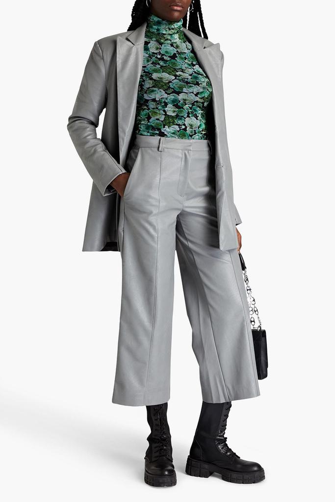 EACH X OTHER Cropped faux leather wide-leg pants