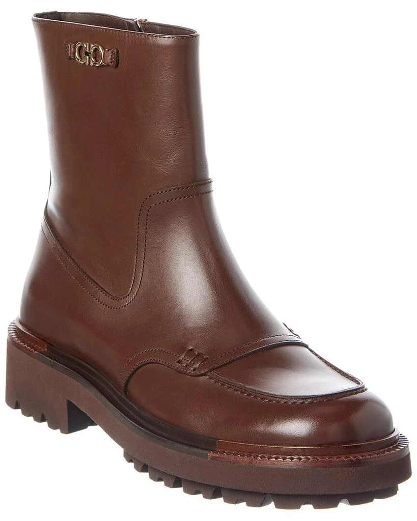 Salvatore Ferragamo Ferragamo Oreste Leather Bootie 1