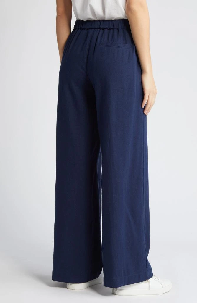 Caslon Wide Leg Pull-On Linen Blend Pants 2