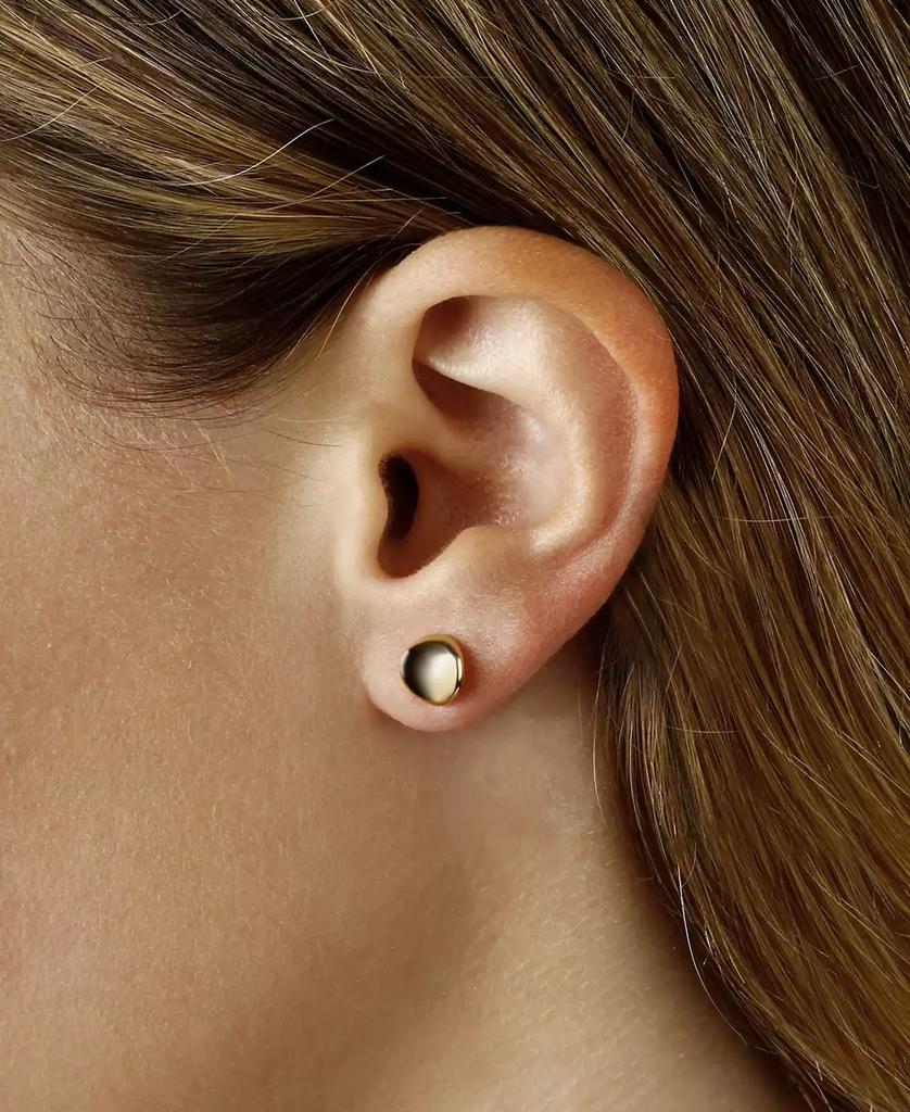 Macy's Dapped Disc Stud Earrings Set in 14k Yellow Gold (8mm)
