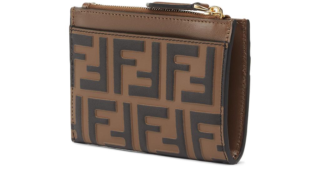 【FENDI】FF DIAMONDS CARD WALLET FF Diamonds Card Case Leather Black | Fendi
