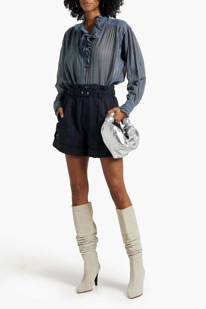 MARANT ÉTOILE Pamias ruffled striped cotton blouse 2