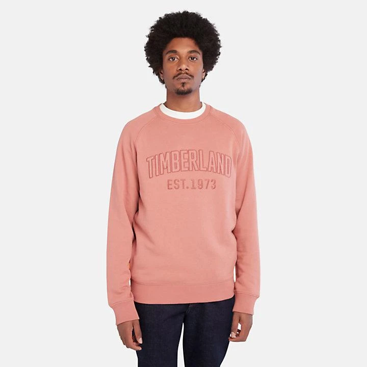 Timberland Modern Wash Logo Sweatshirt for Men in Red 1