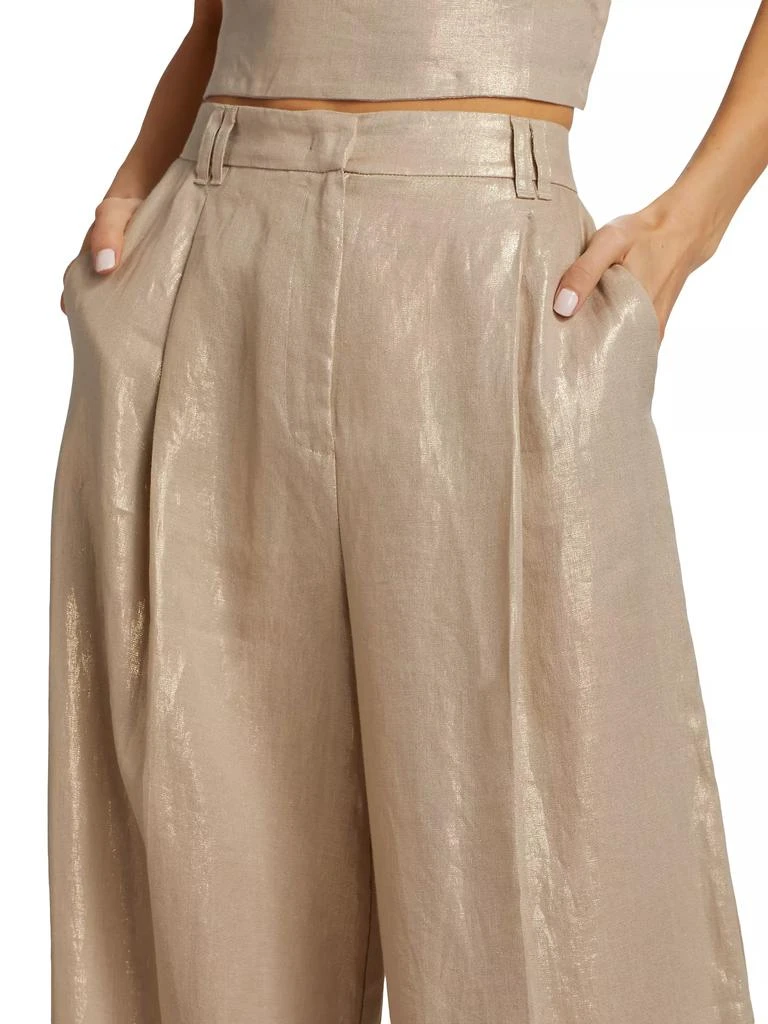 Marella Stiria Linen Wide-Leg Pants 6