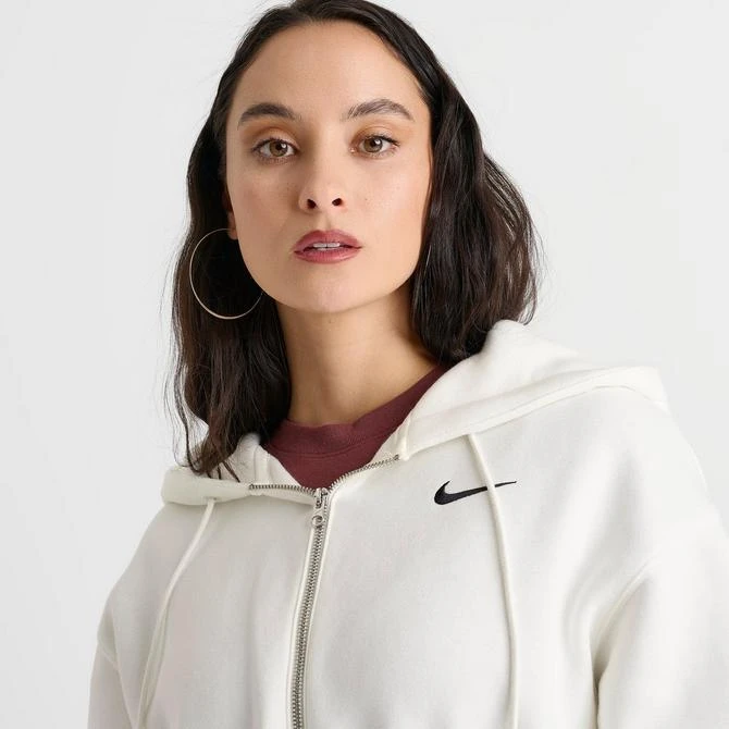NIKE Women's Nike Sportswear Phoenix Fleece Crop Full-Zip Hoodie 5