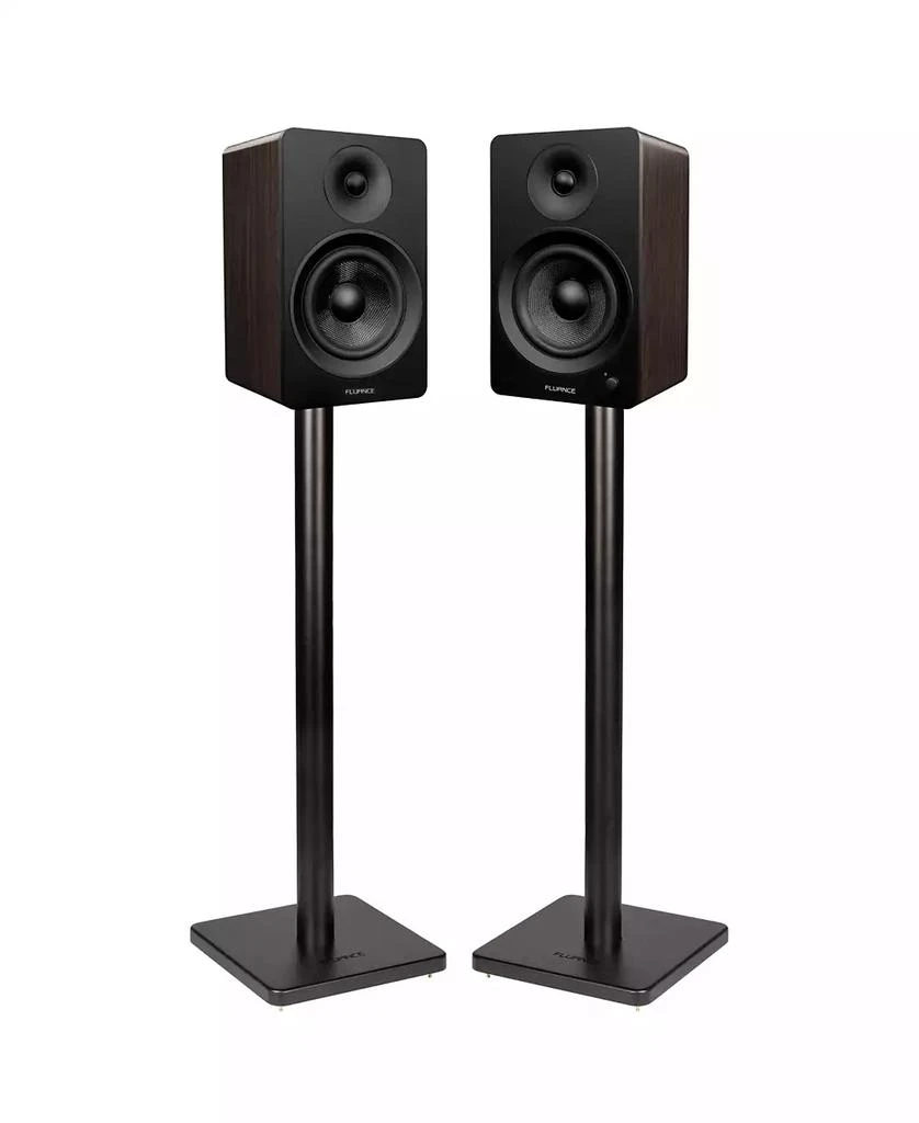 Fluance Ai61 Powered 2-Way 2.0 Stereo Bookshelf Speakers with 6.5" Drivers 120W Amp for Turntable Bluetooth w/ Stands