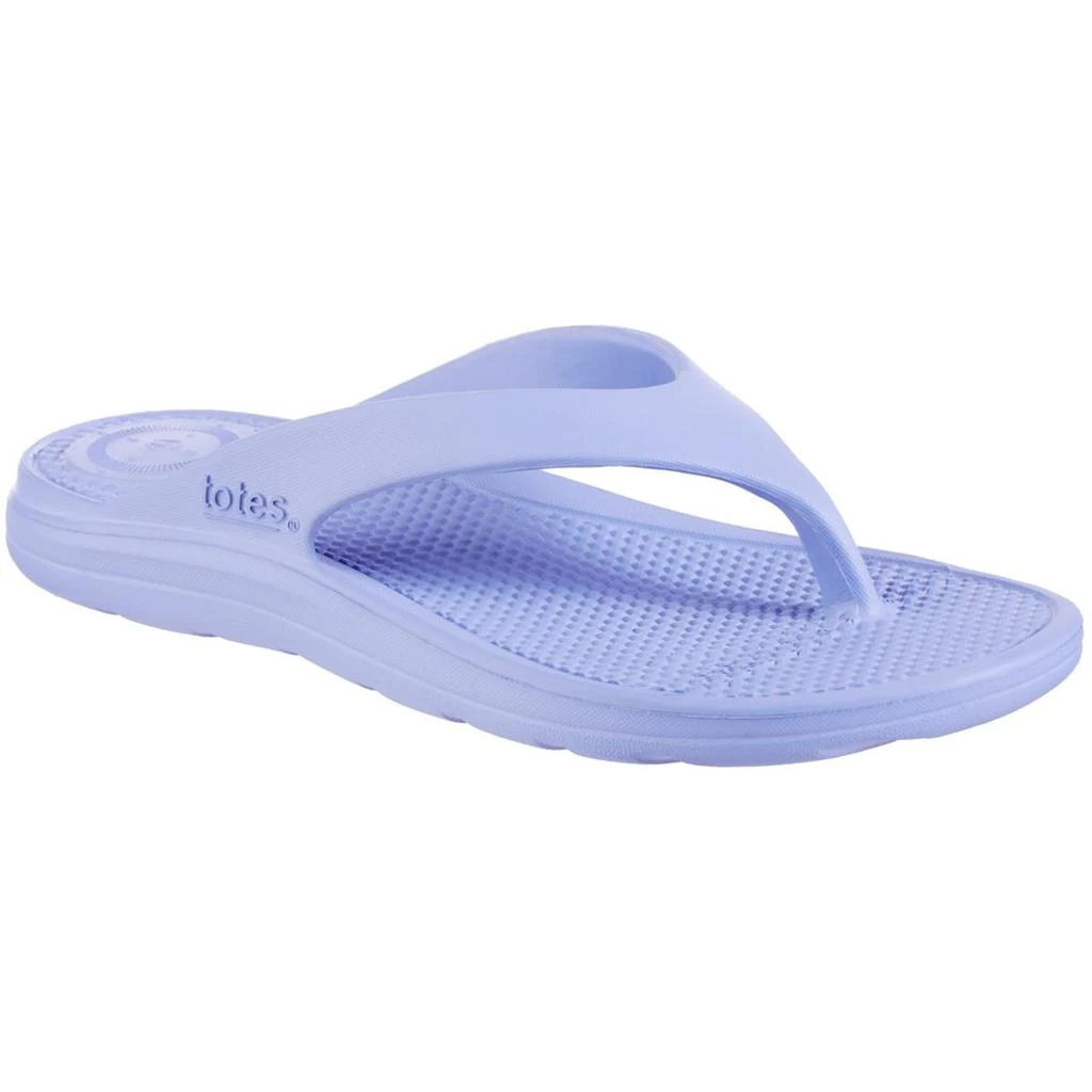 Totes Periwinkle Womens Solid Man Made Flip-Flops 1
