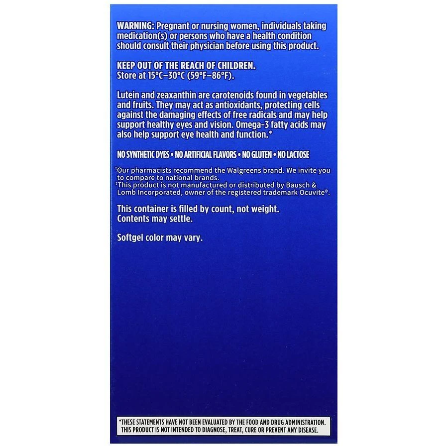 Walgreens Adults 50+ Eye Health Mini Softgels (90 days) 4