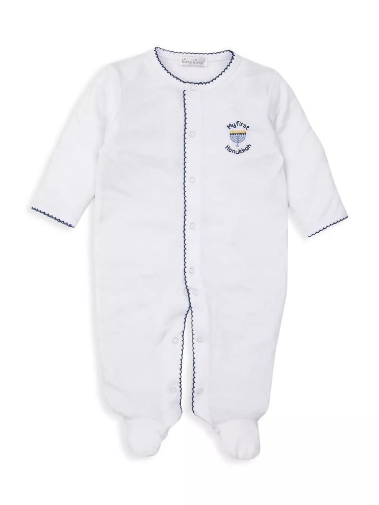 Kissy Kissy Baby's My 1st Hanukkah Embroidered Footie