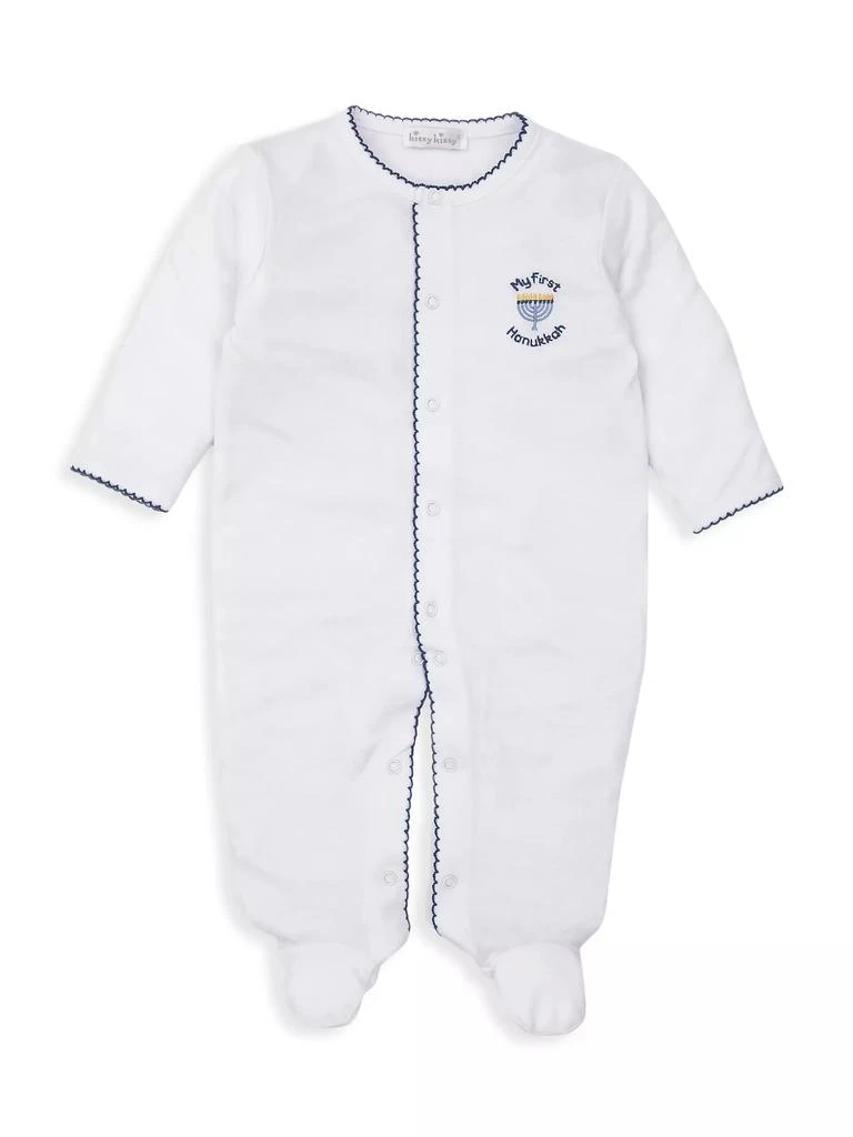 Kissy Kissy Baby's My 1st Hanukkah Embroidered Footie 1