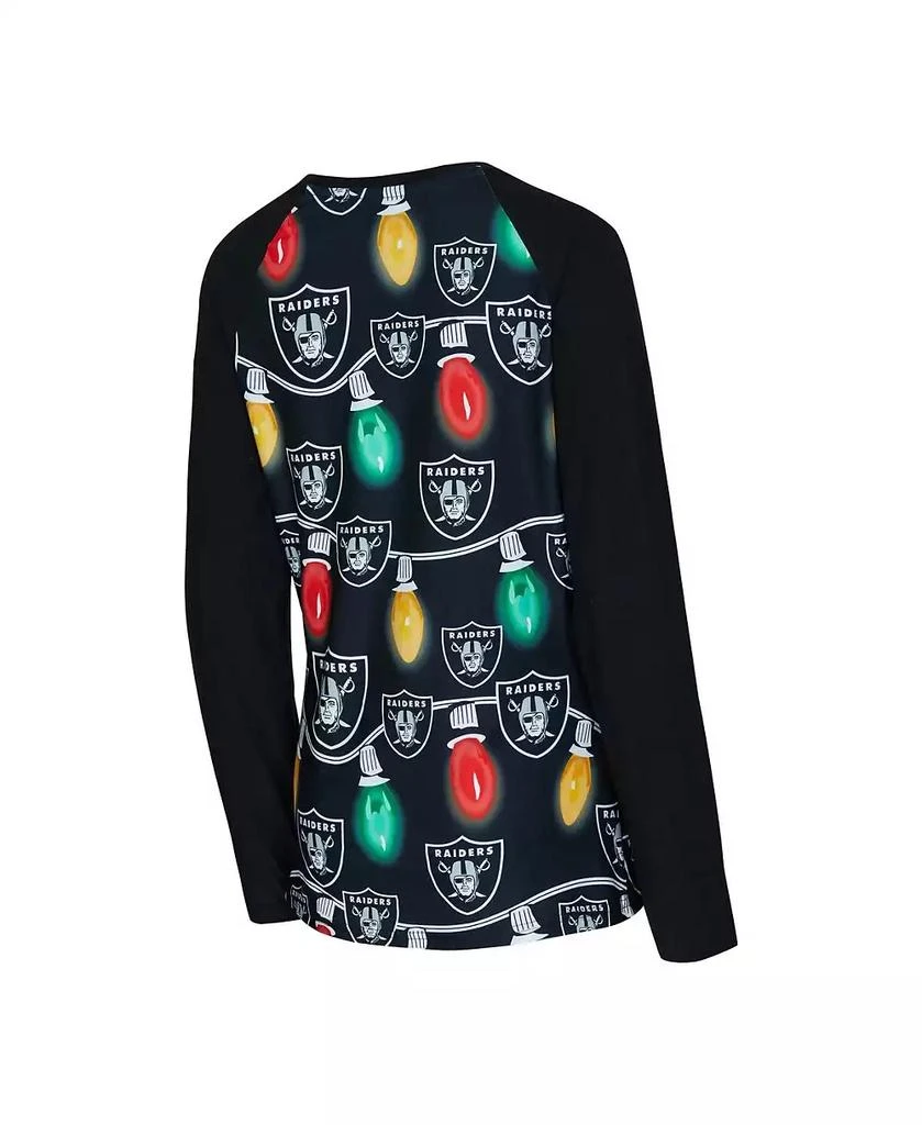 Concepts Sport Women's Las Vegas Raiders Garland Knit Raglan Long Sleeve T-Shirt Pants Set 2