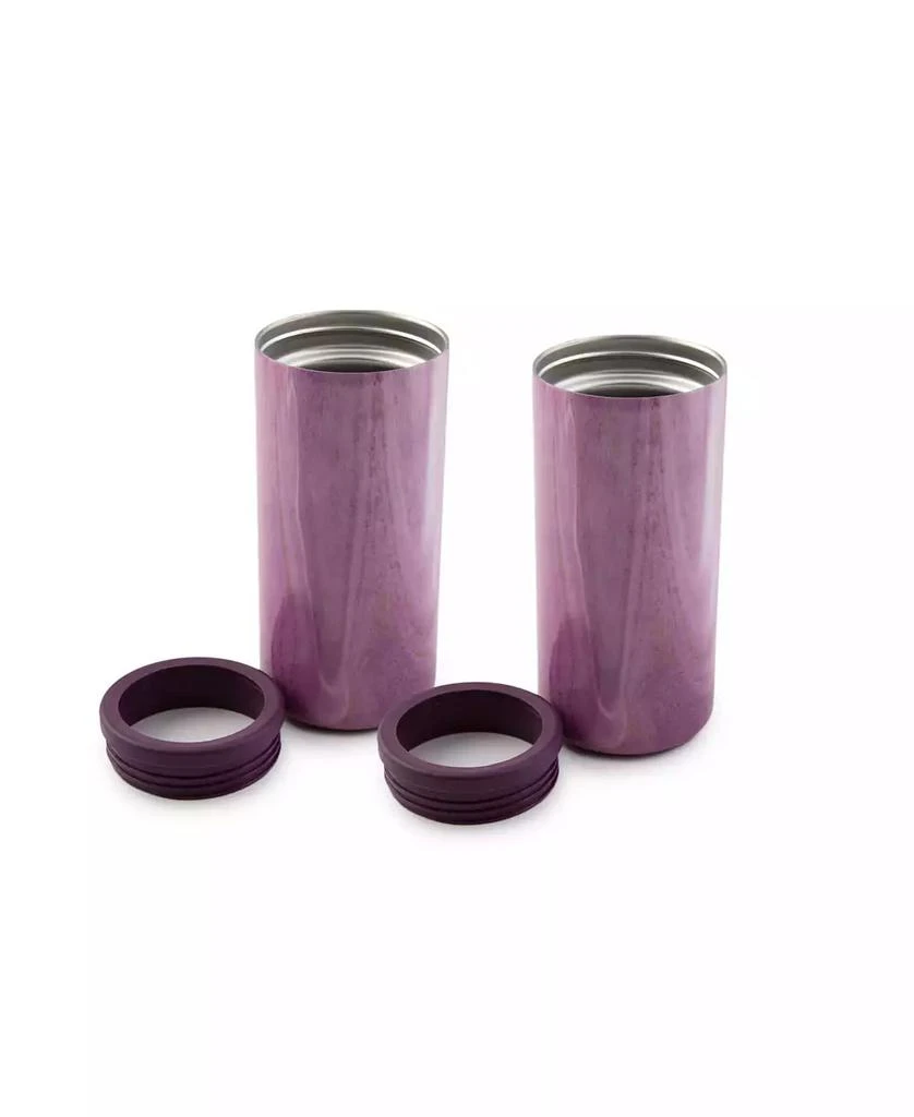 Cambridge Insulated Garnet Pink Geode Slim Can Coolers, 2 Pack 8