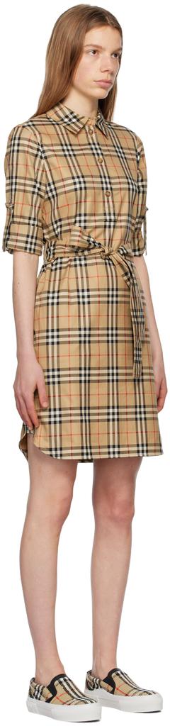 Burberry Beige Vintage Check Minidress