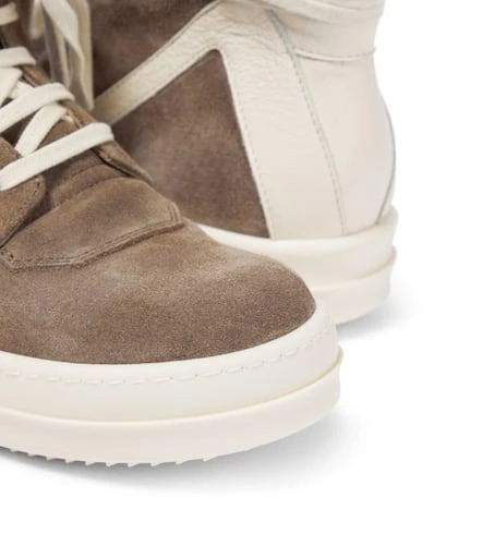 Rick Owens Geobasket suede and leather high-top sneakers 4