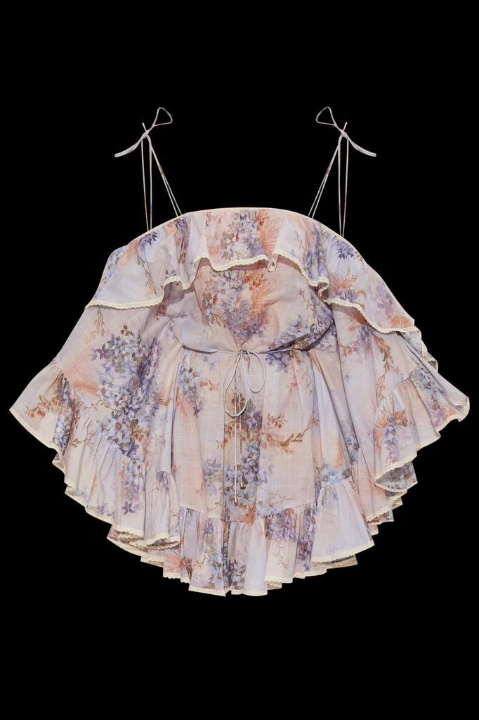 lace silk dress mini SATIN LACE STRAIGHT V-NECK OPEN BACK MINI DRESS (SP) F / VANILLA / L main image 1