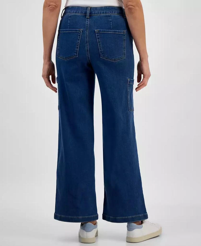 Style & Co Petite High-Rise Wide-Leg Cargo Jeans, Exclusively at Macy's 2