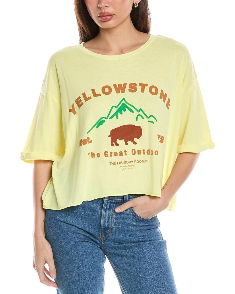 The Laundry Room THE LAUNDRY ROOM Bison Crop Oversized T-Shirt