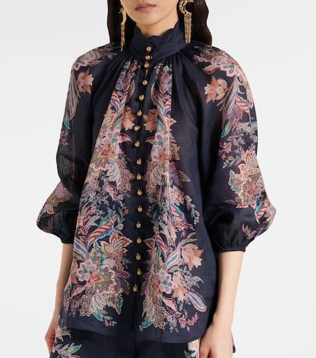 Zimmermann Rhiannon printed ramie blouse 6