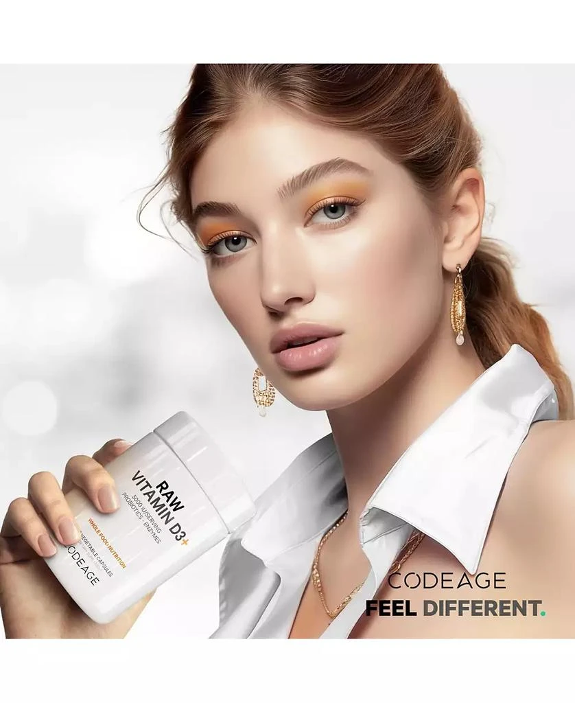 Codeage Raw Vitamin D3+ High Potency 5000 IU Supplement- Raw Vitamin Enhanced with Omega-9, Probiotics, Digestive Enzymes, Fruits
Greens 60 Capsules 8