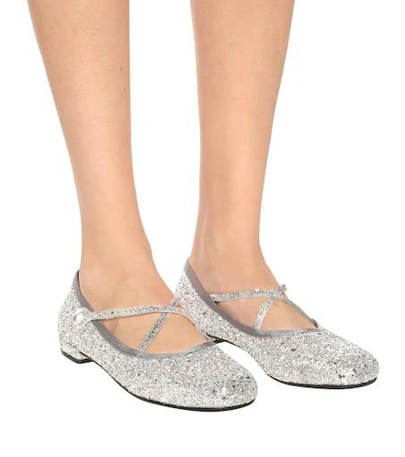 Miu Miu Glitter ballet flats 4