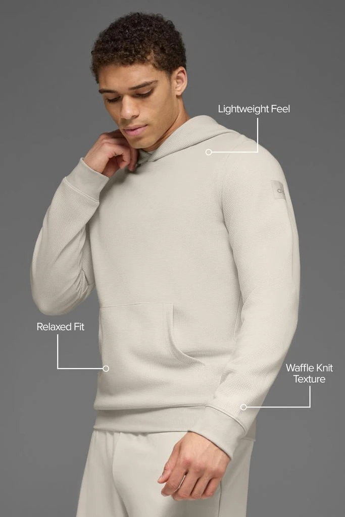 Alo Waffle Lounge Hoodie - Clover Green 2