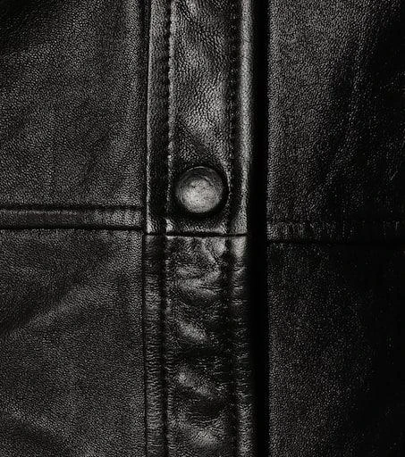 Ganni Leather mini shirt dress 4