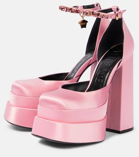 Versace Medusa Aevitas satin platform pumps 5