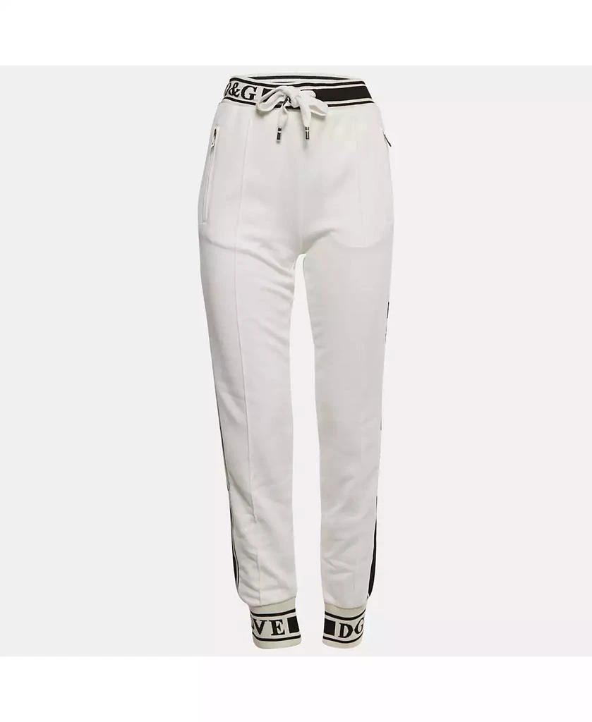 Pre-Owned Dolce & Gabbana Women's Logo Band Cotton Track Pants 1