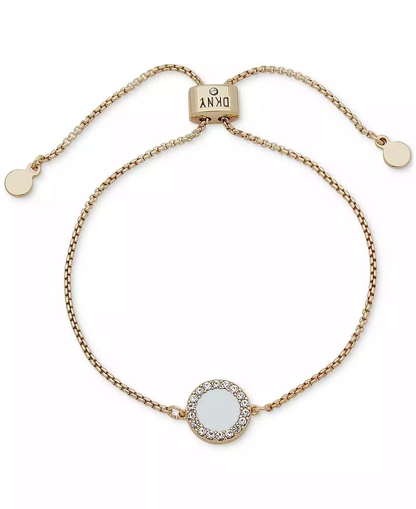 DKNY Gold-Tone Pavé & Color Inlay Slider Bracelet 1