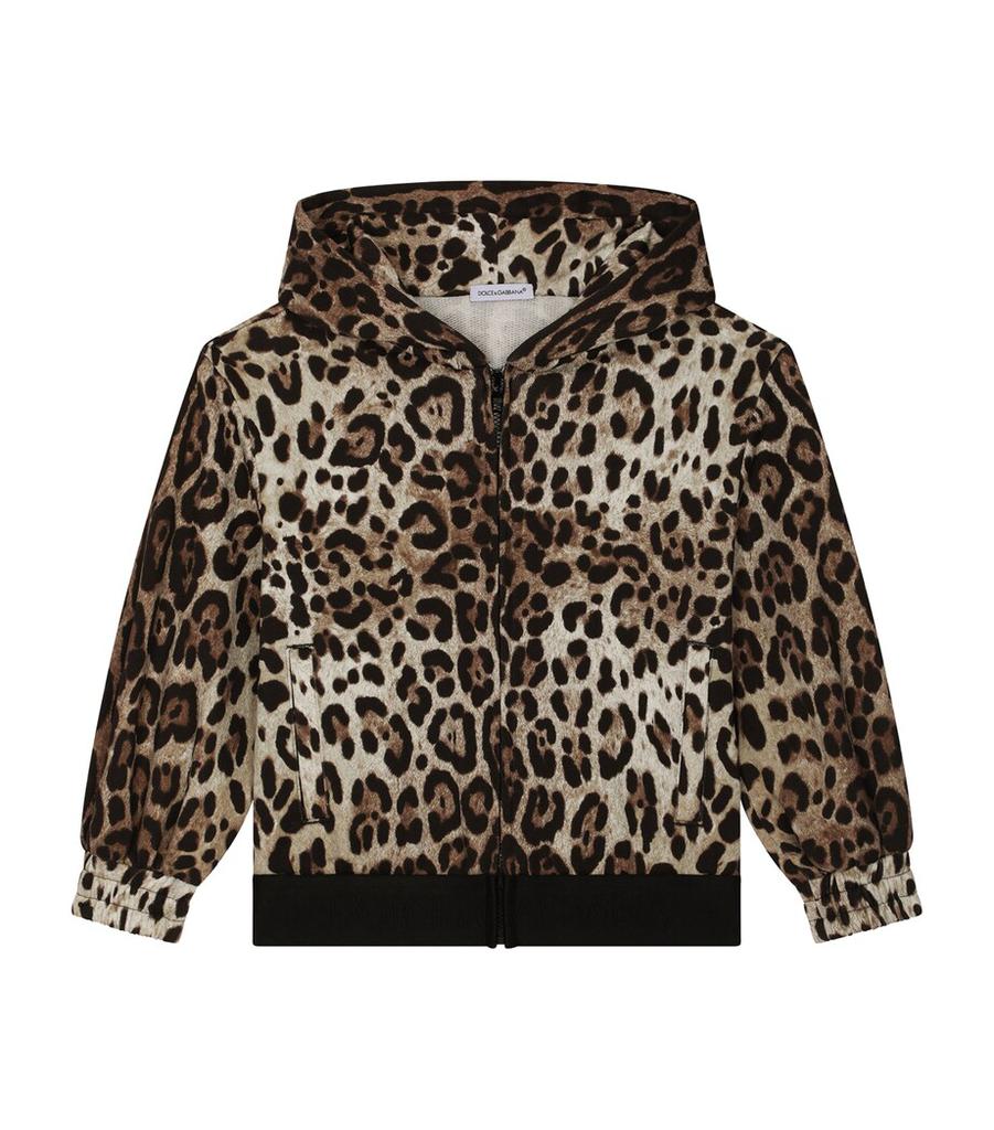 Dolce & Gabbana Leopard Zip-Up Hoodie (8-14 Years) - Kid's