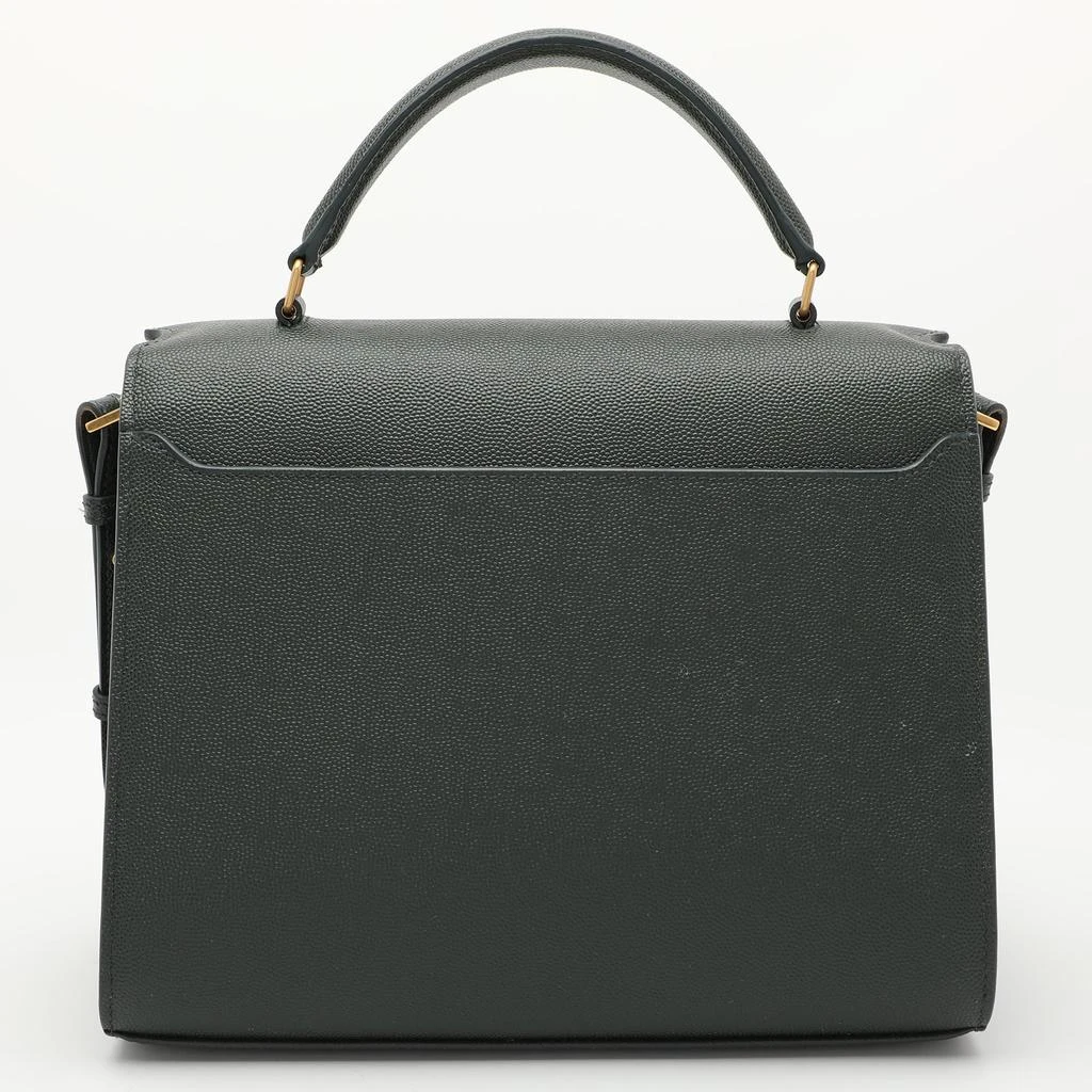 Yves Saint Laurent Green Leather Cassandra Top Handle Bag 3