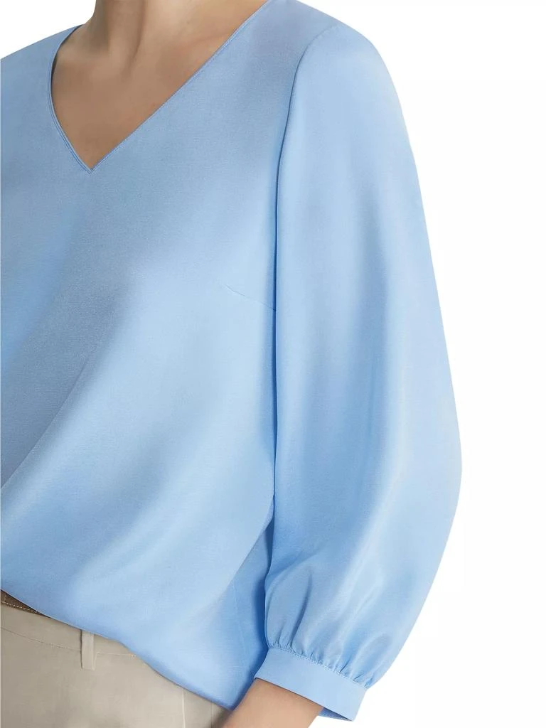 Lafayette 148 New York Lantern-Sleeve V-Neck Blouse 5