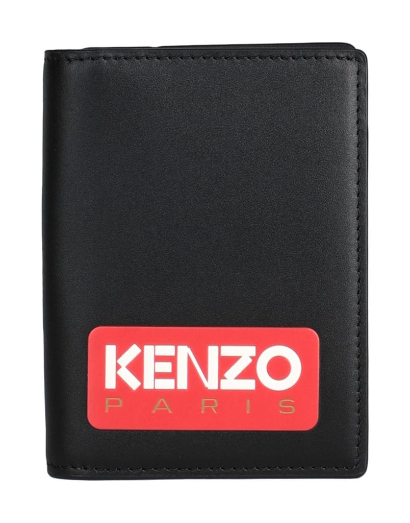 Kenzo Black Kenzo Paris 'Kenzo Varsity' Leather Mini Fold