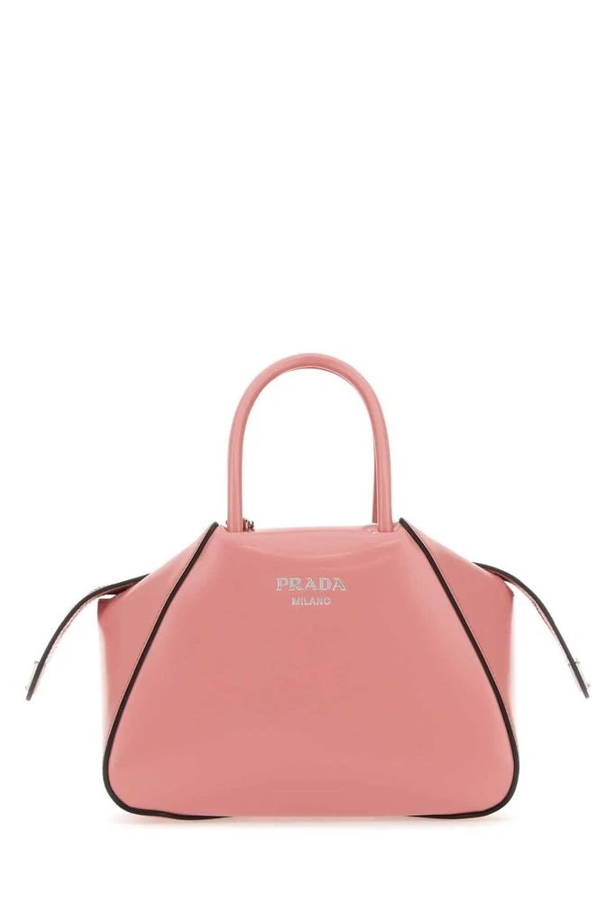 Prada Prada Logo Embossed Flap Tote Bag 1
