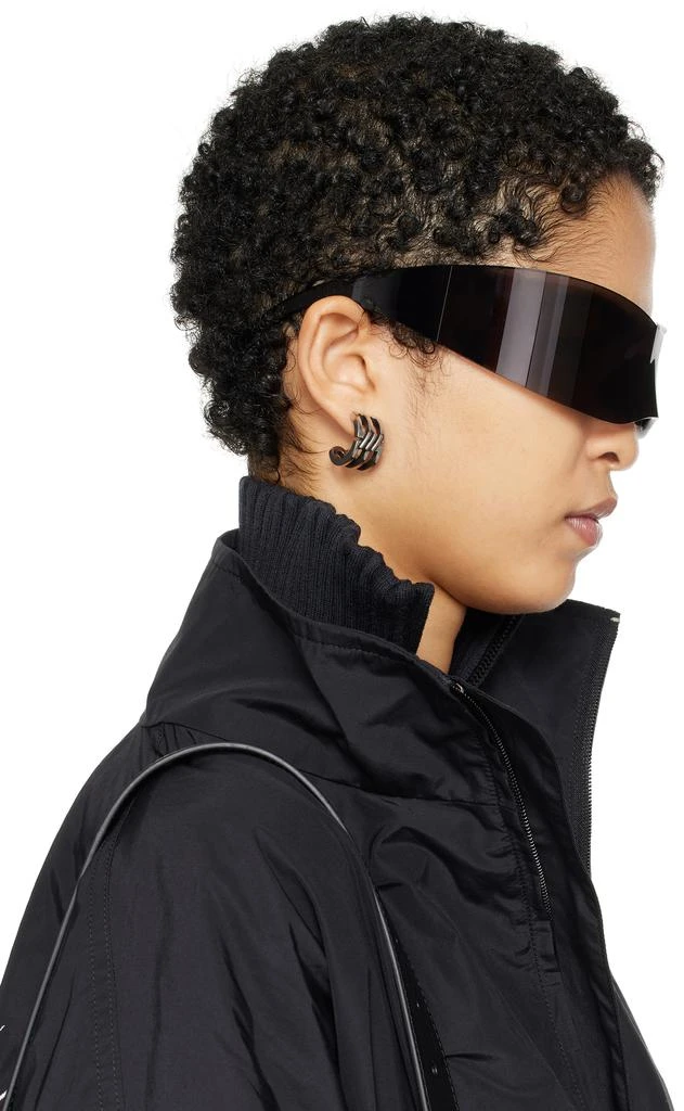 Balenciaga SSENSE Exclusive Black Avant Premier Panther Mask Sunglasses 5