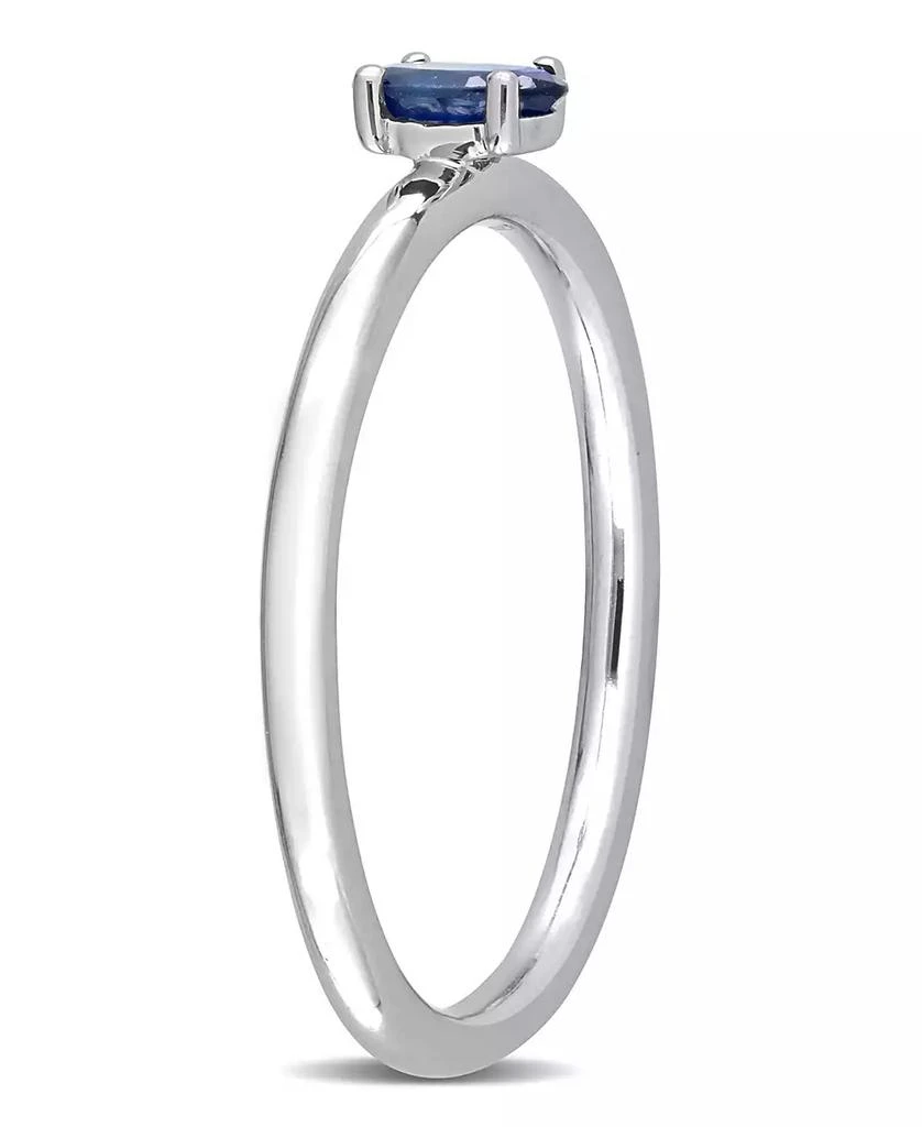 Macy's Oval Sapphire (1/3 ct. t.w.) Stackable Ring in 10k White Gold 4