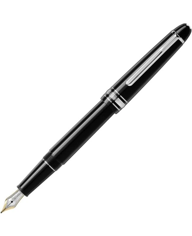 MontBlanc Montblanc Meisterstuck Classique Platinum Plated 14K Gold Nib Luxury Fountain Pen 106522 145-PO 1