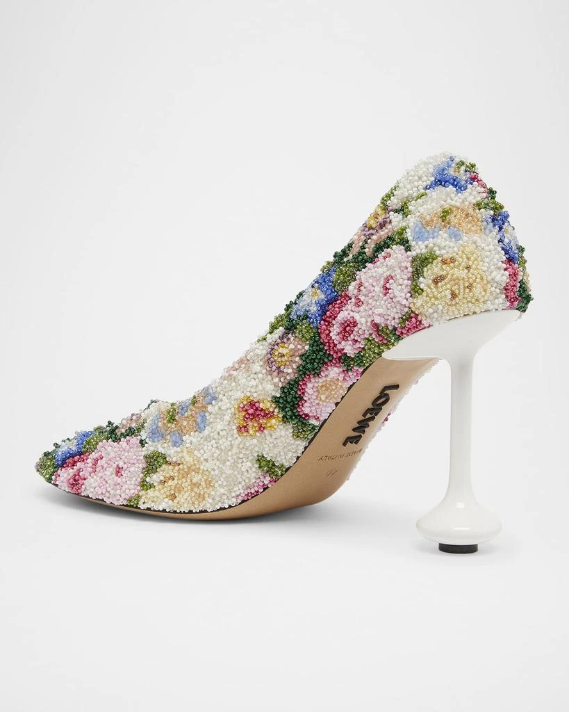 Loewe Toy Floral Beaded Pumps 4