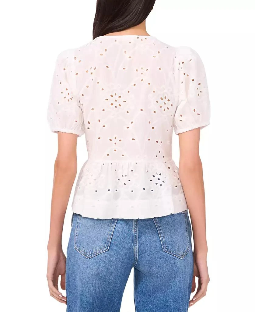 Parker Women's The Alina Eyelet Peplum Top 2